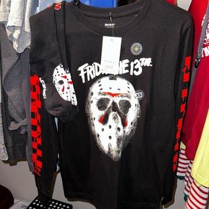 Vans horror collection Friday the 13th long sleeve glow in the dark shirt bundle